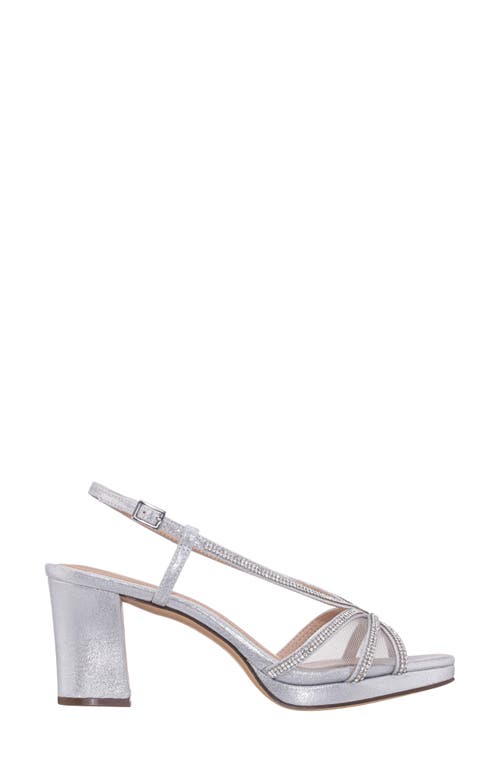 Nina Summer Slingback Platform Sandal In Silver