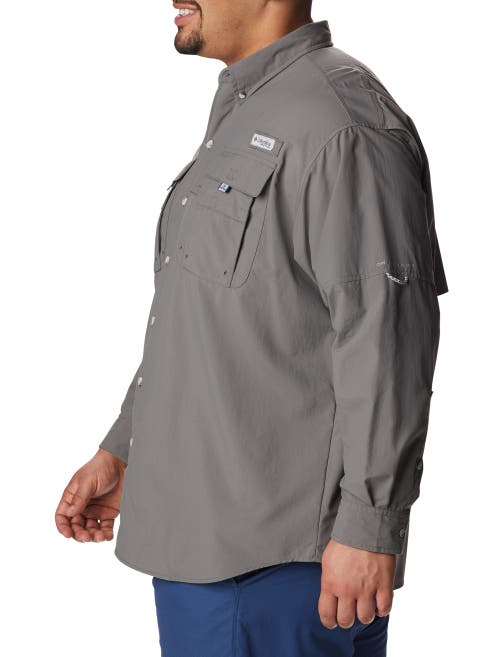 Shop Columbia Pfg Bahama Ii Long-sleeve Sport Shirt In City Grey