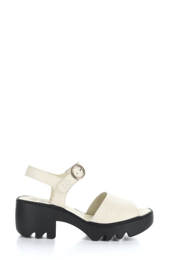 Shop Fly London Tull Platform Sandal In Off White