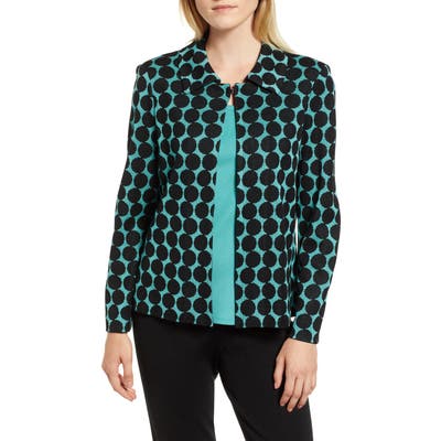 Ming Wang Dot Knit Jacket, Black