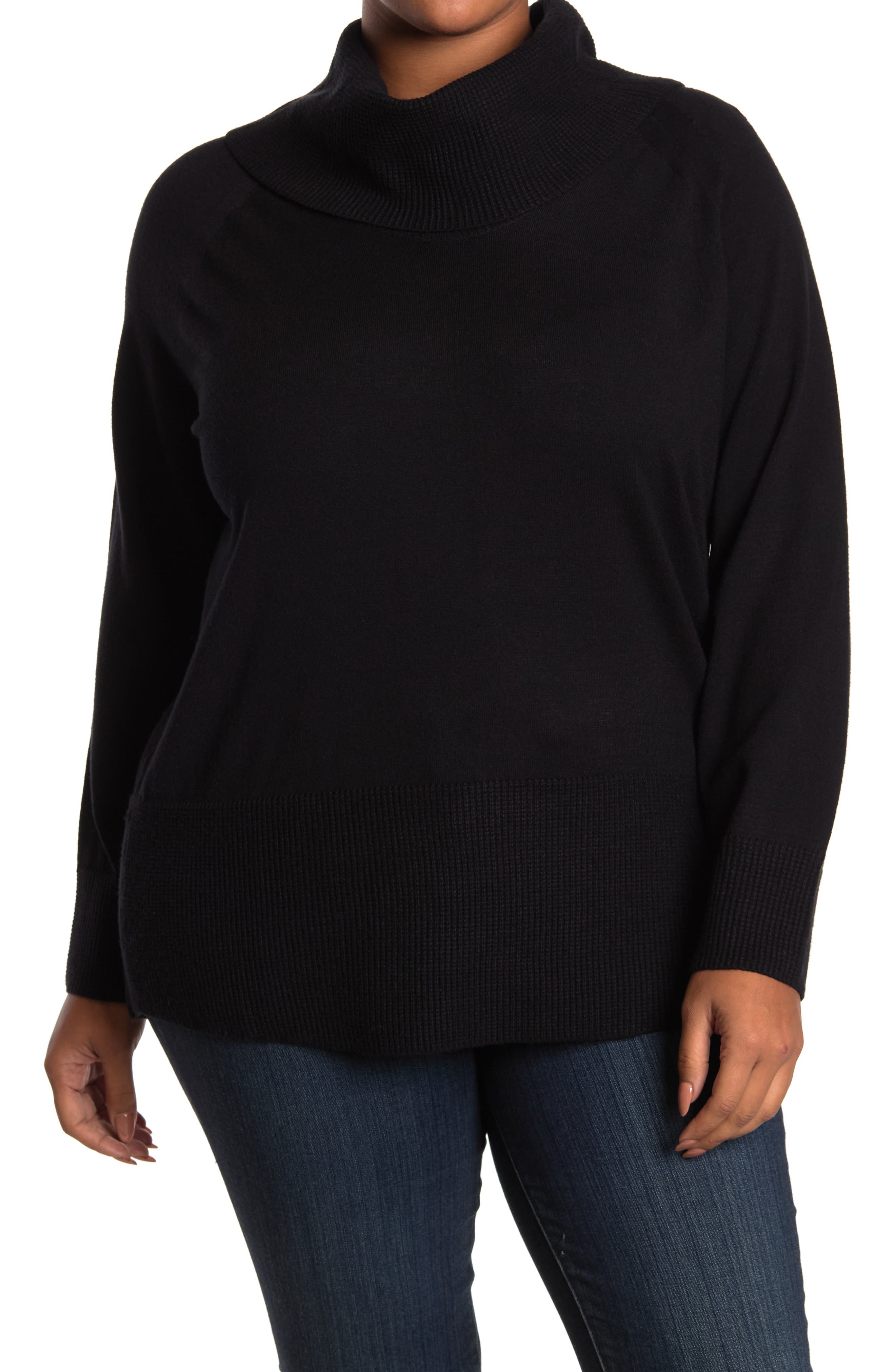 CYRUS Shirttail Hem Tunic Sweater 
