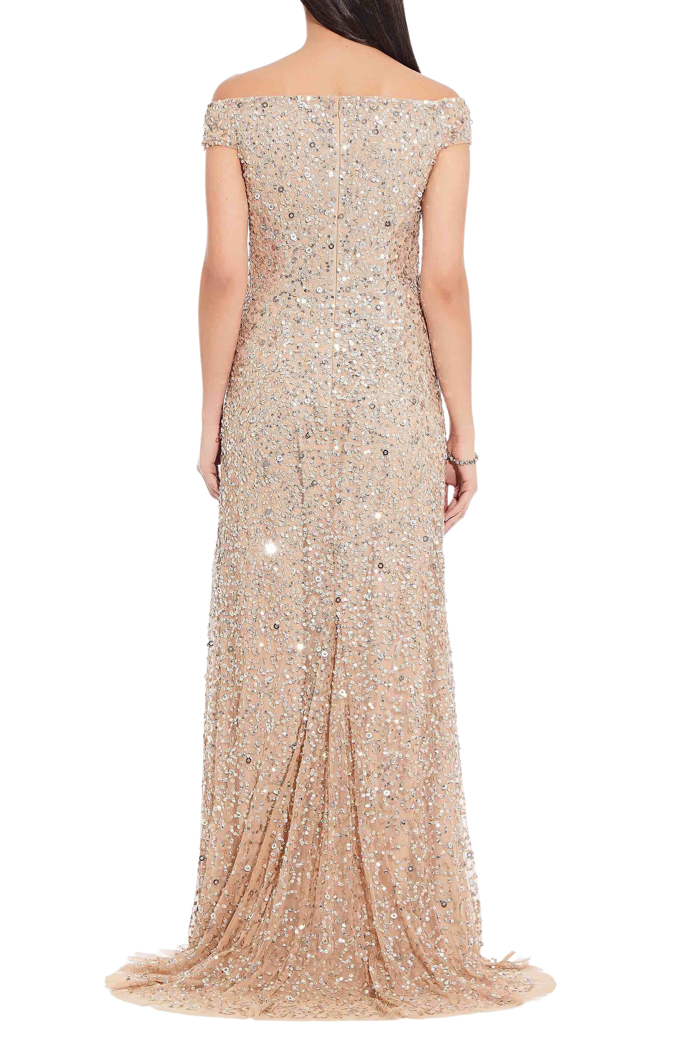 Adrianna Papell Champagne Dress