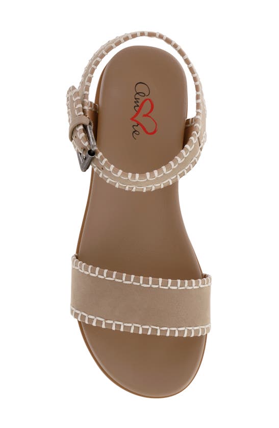 Shop Mia Amore Sofee Whipstitch Sandal In Stone
