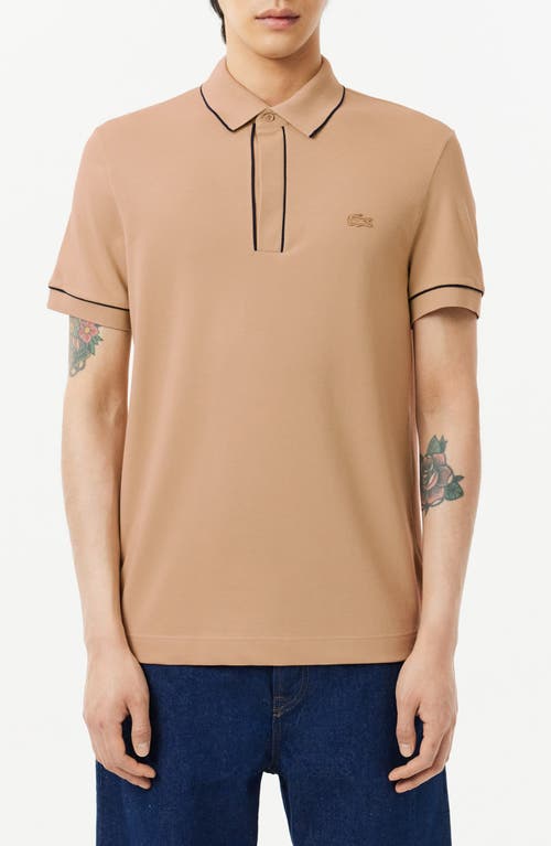 Shop Lacoste Regular Fit Tipped Piqué Polo In Viennese