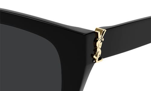 Shop Saint Laurent 51mm Cat Eye Sunglasses In Black