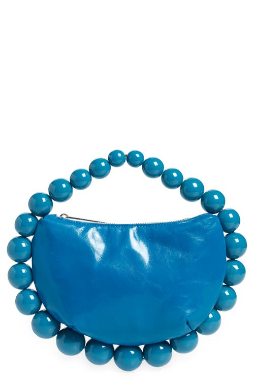L'alingi Bubble Leather Top Handle Bag in Blue