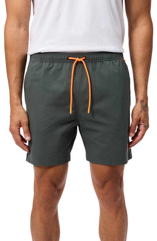 Shop Psycho Bunny Palm View Hydrochromic Swim Trunks In Urban Chic