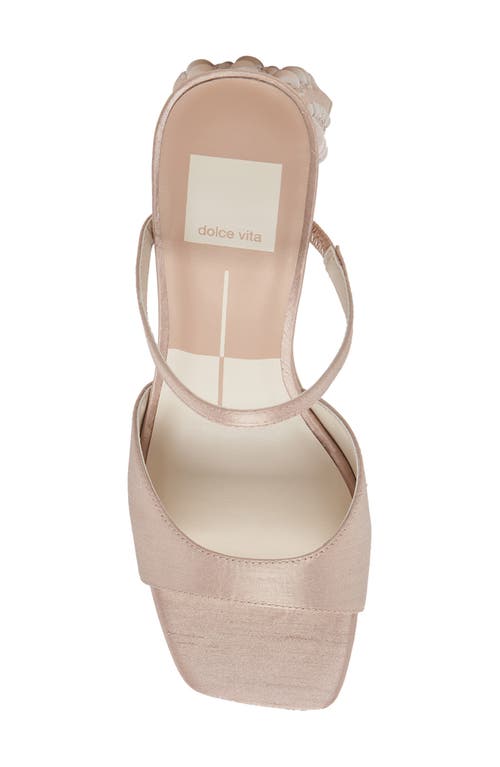 Shop Dolce Vita Jemmy Imitation Pearl Slide Sandal In Champagne Pearls