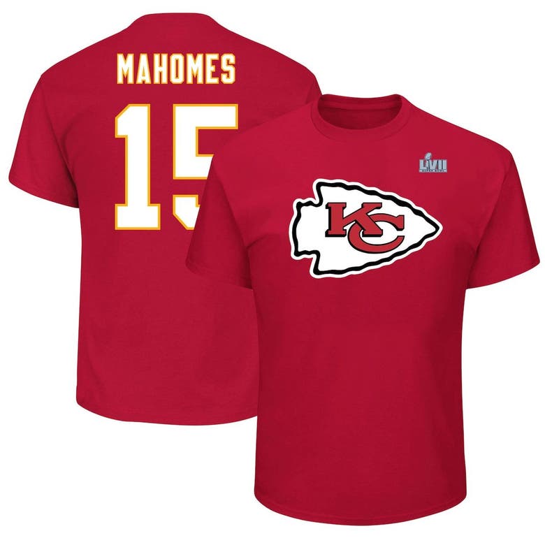 Profile Men's Patrick Mahomes Red Kansas City Chiefs Super Bowl LVII Big & Tall Name & Number T-Shirt