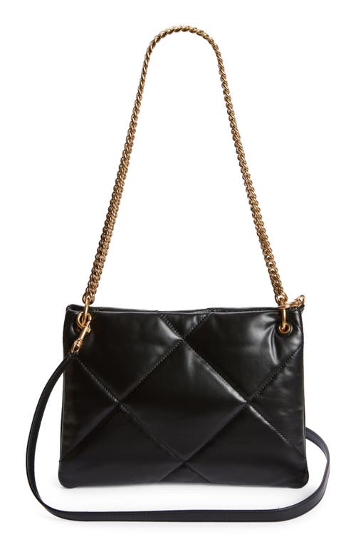 Shop Tory Burch Small Kira Diamond Quilted Leather Shoulder Bag In Black