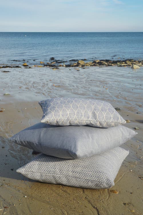 Anaya Pure Air Coastal Breeze Outdoor Pillow In Indigo