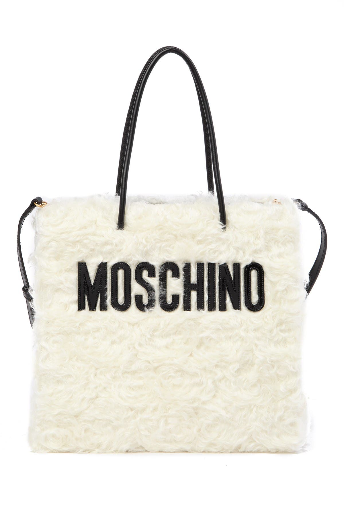 MOSCHINO | Mohair Blend Logo Tote Bag 