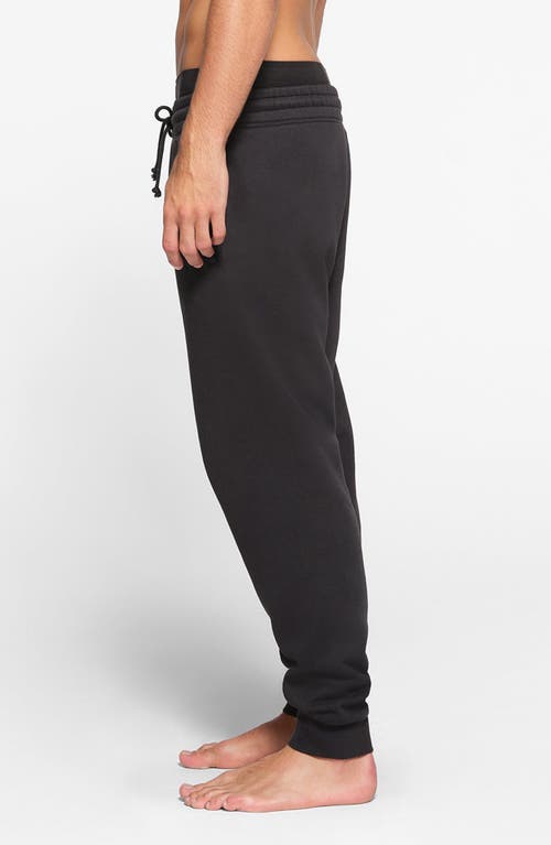 Skims Tapered Fit Cotton Blend Joggers In Washed Onyx