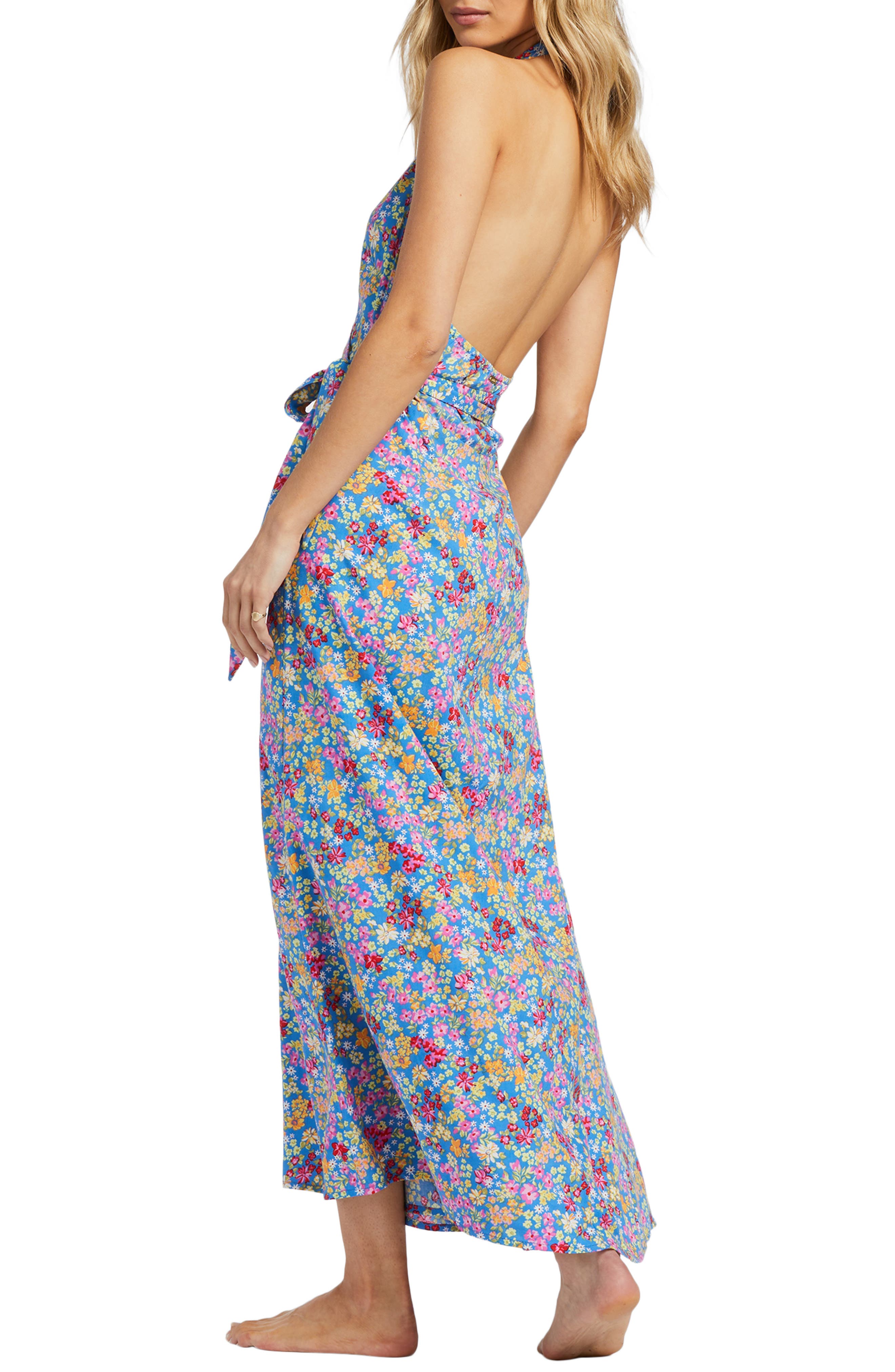 Halter Billabong in | Let\'s Wrap Closet Maxi Dress Smart Hang Floral Seaside