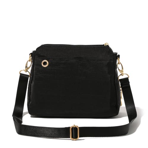 Shop Baggallini Calais Crossbody Bag In Black With Gold Hardware