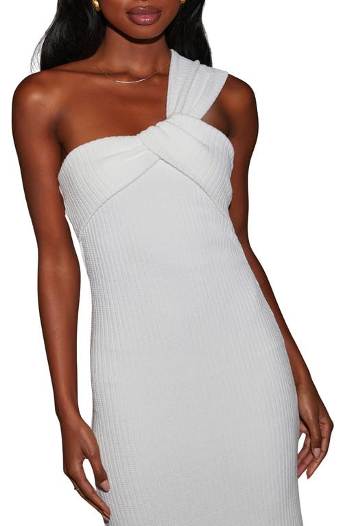 Shop Vici Collection Emberly One-shoulder Midi Sweater Dress In White