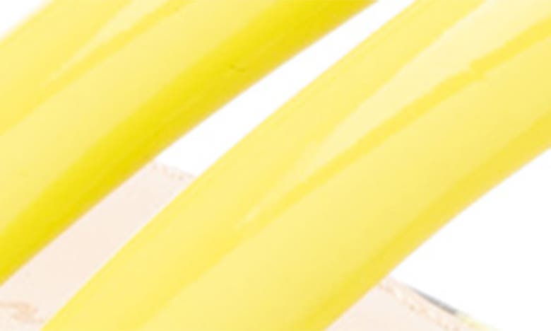 Fashion To Figure Lanna Snake Embossed Heeled Sandal In Yellow