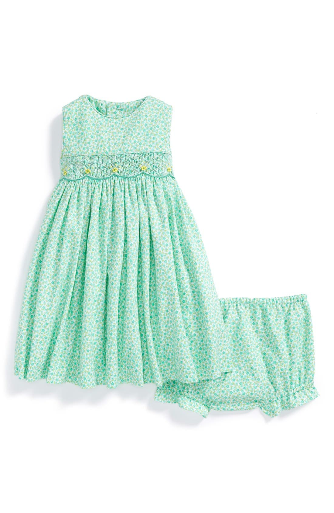 Luli & Me Smocked Dress & Bloomers (Baby Girls) | Nordstrom