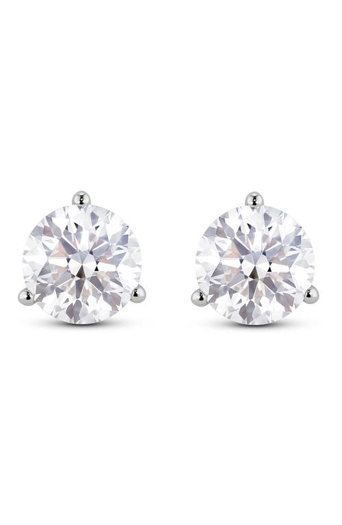 LIGHTBOX Round Lab Grown Diamond Stud Earrings in 3.5Ctw White Gold at Nordstrom