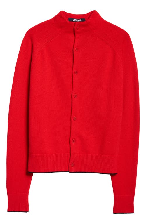 Shop Jacquemus Le Cardigan Cashmere Cardigan In Red