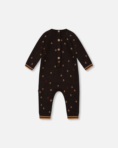 DEUX PAR DEUX DEUX PAR DEUX BABY BOY'S KNITTED JUMPSUIT WITH INTARSIA REINDEER