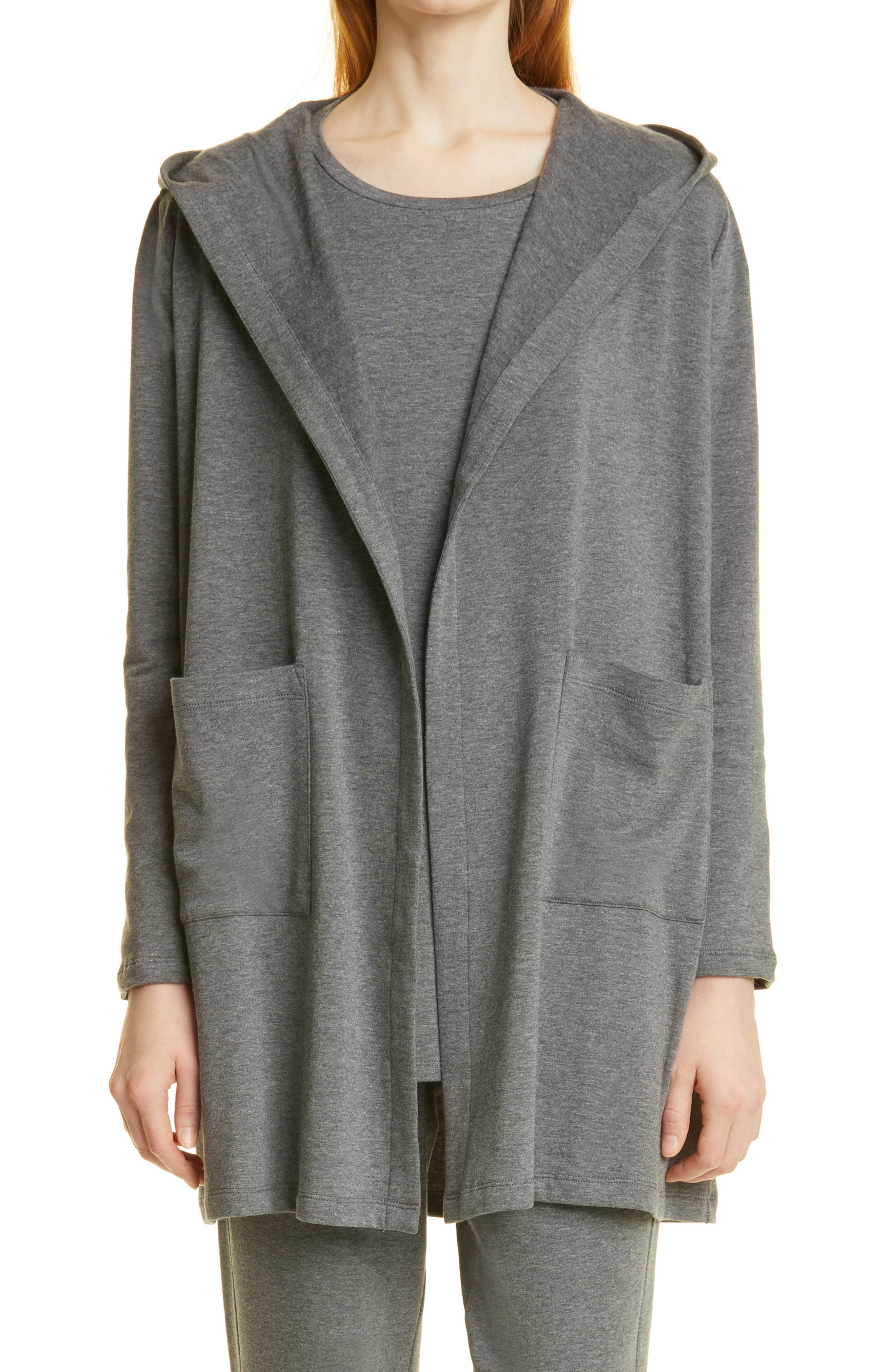 eileen fisher hooded cardigan