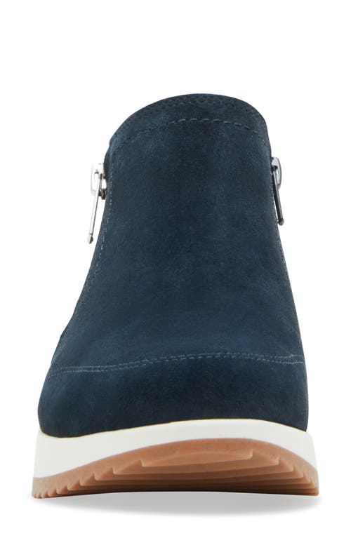 Shop Blondo Ellorie Waterproof Wedge Sneaker In Navy Suede