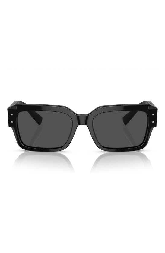 Dolce & Gabbana 56mm Square Sunglasses In Black