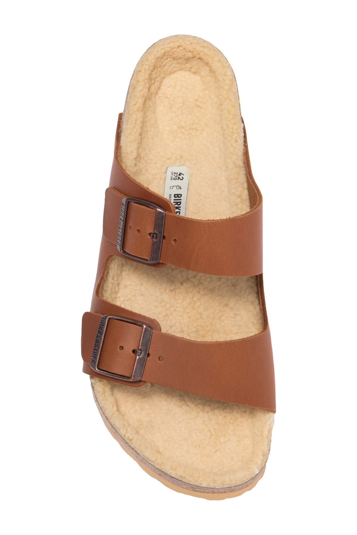 Birkenstock | Arizona Genuine Shearling Slide Sandal - Discontinued ...