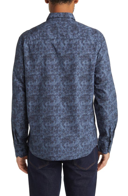 Shop Robert Barakett Brockhalls Cotton Button-up Shirt In Blue