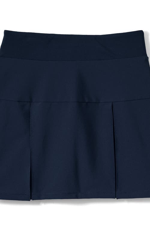 LANDS' END LANDS' END SCHOOL UNIFORM GIRLS PERFORMANCE PLEATED SKORT ABOVE THE KNEE