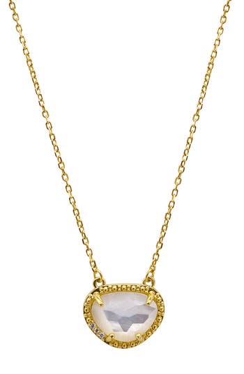 Adornia Fine Jewelry 14k Over Silver June Birthstone Necklace In Gold - Pearl - June