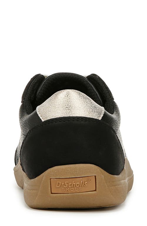 Dr. Scholl's Women's Be True Court Inspired Lace Up Sneakers In Black Fabric