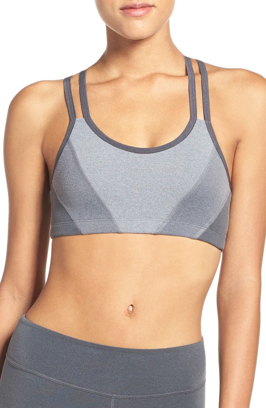 color block sports bra