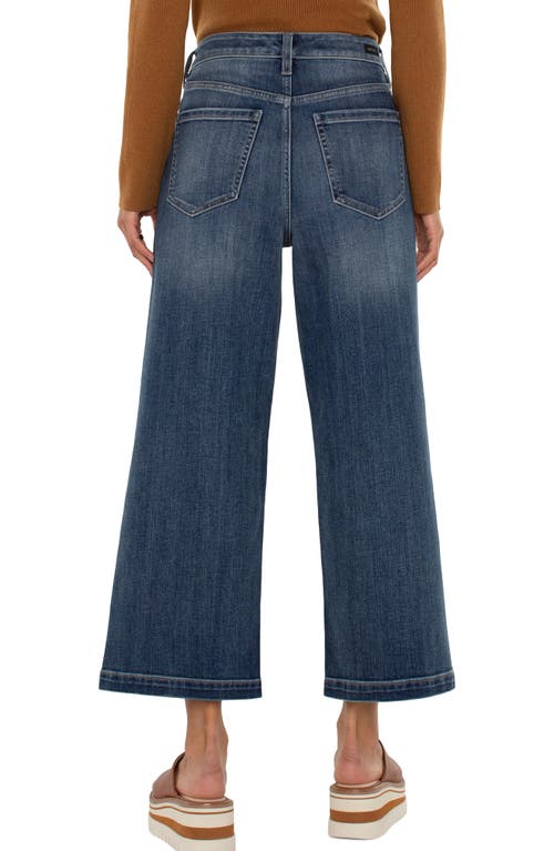 Shop Liverpool Stride Seamed High Waist Crop Wide Leg Jeans In Jenny Lake