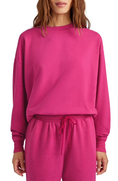 Splendid Tia Supersoft Sweatshirt In Hot Pink
