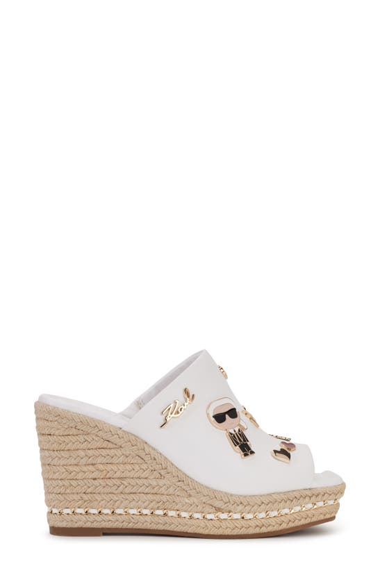 Karl Lagerfeld Women's Corissa Pins Espadrille Platform Wedge Sandals
