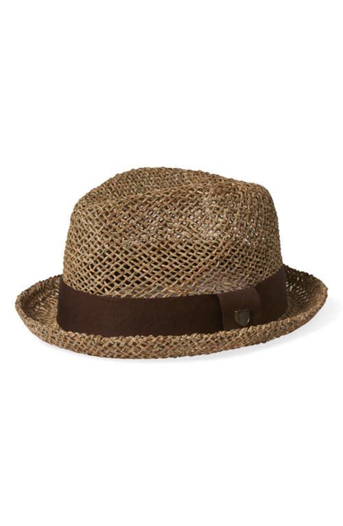 BRIXTON BRIXTON CASTOR STRAW FEDORA 