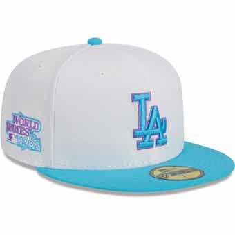 Men's New Era Cream/Light Blue Los Angeles Dodgers Spring Color Two-Tone  59FIFTY Fitted Hat 