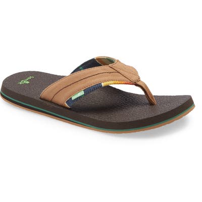 Sanuk Bear Cozy Tx Flip Flop, Brown