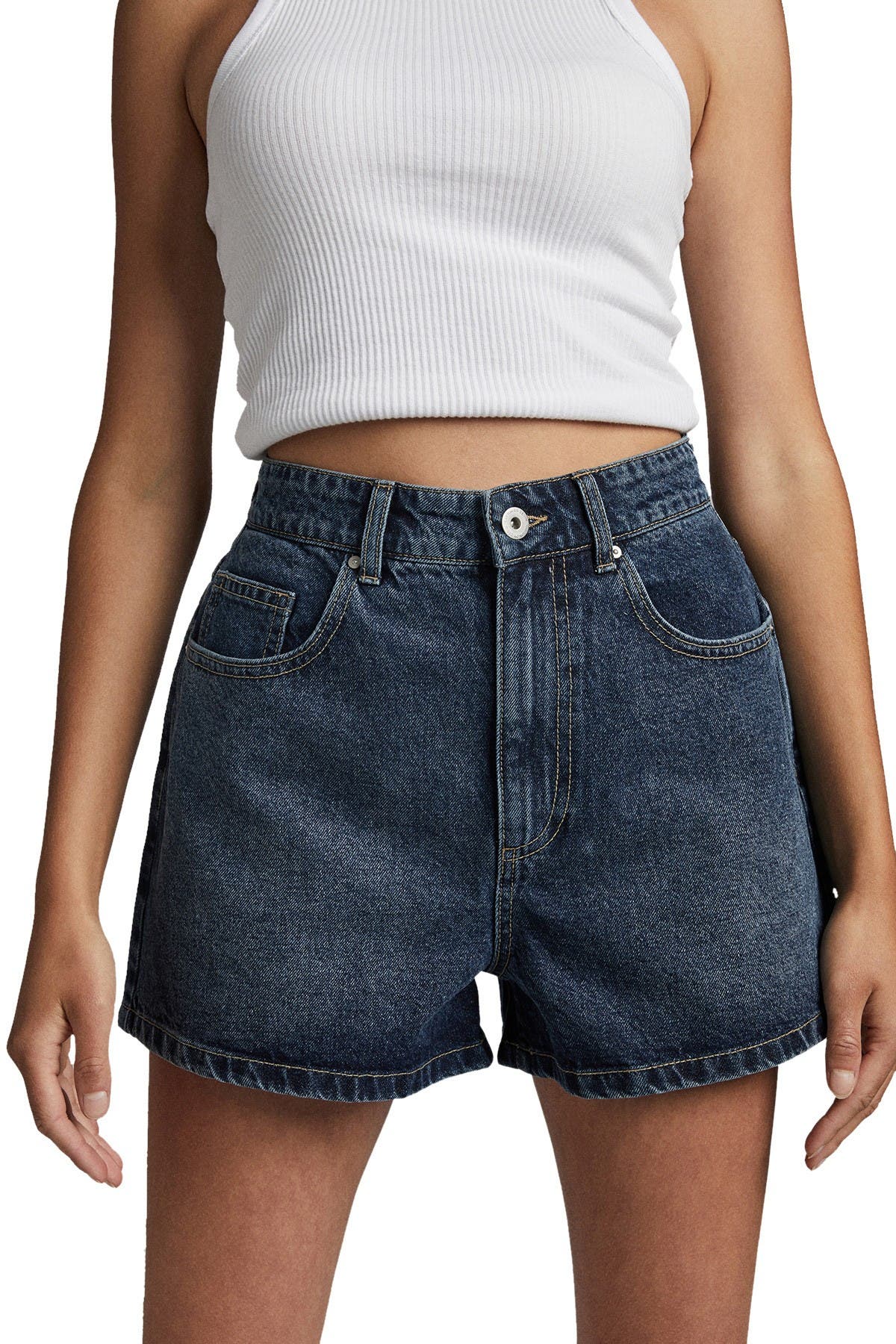 mom shorts cotton on