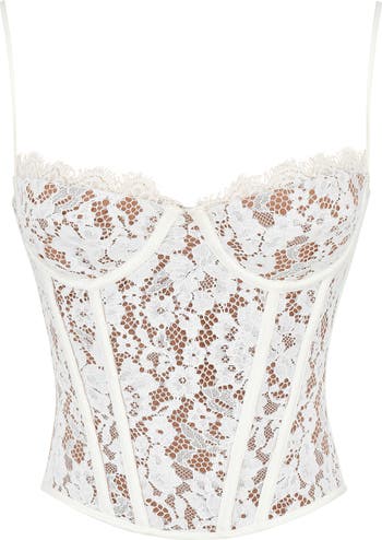 HOUSE OF CB Mila Floral Lace Underwire Corset Camisole