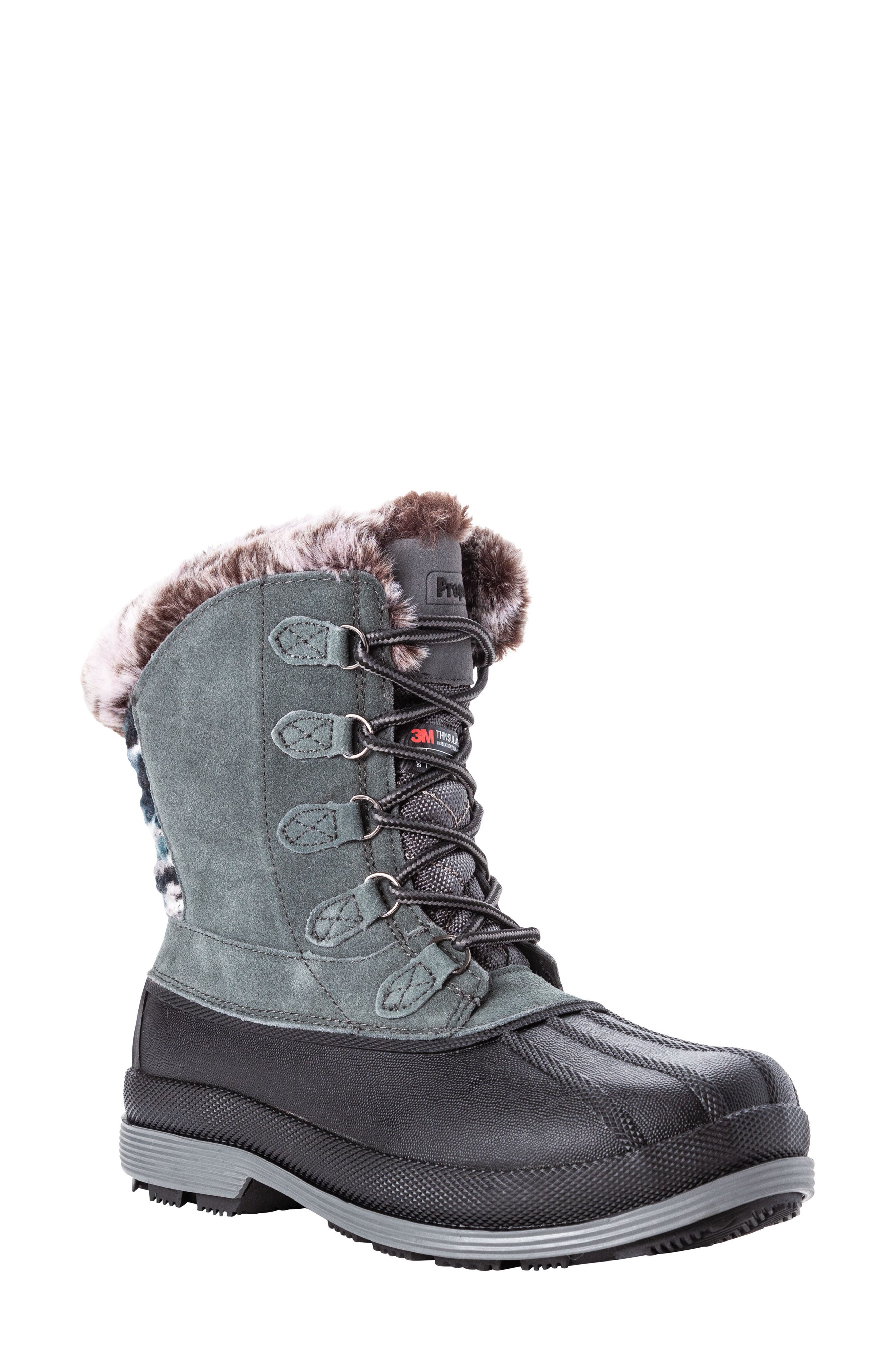 womens grey winter boots