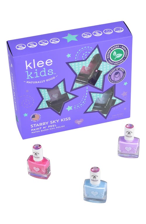 Klee Kids Kids' Starry Sky Kiss 3-Piece Nail Polish Set in Purple at Nordstrom