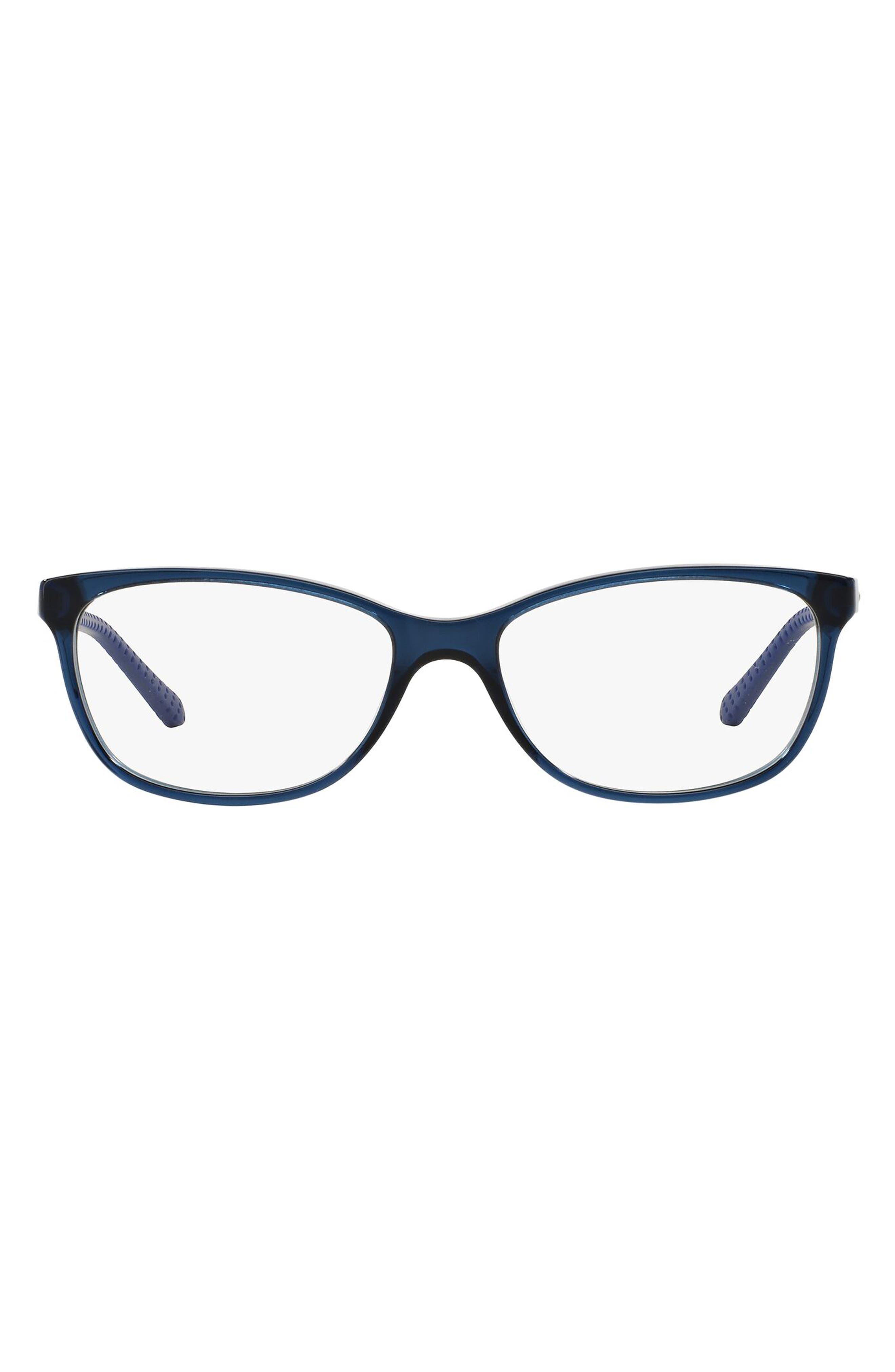 Ralph Lauren 52mm Cat Eye Optical Glasses in Blue at Nordstrom