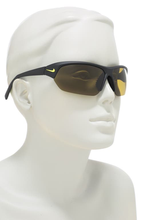 Shop Nike Skylon Ace 69mm Wrap Sunglasses In Matte Black/terrain