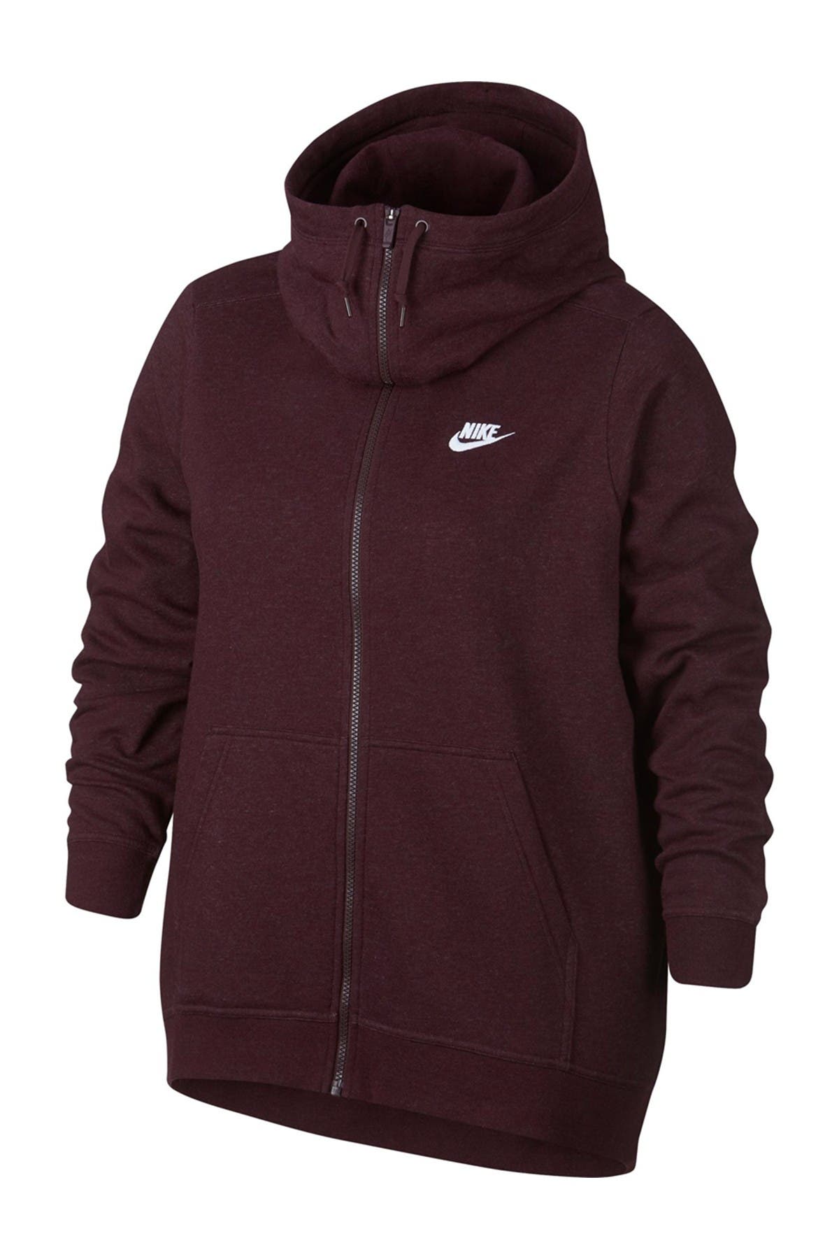 plus size nike funnel neck hoodie