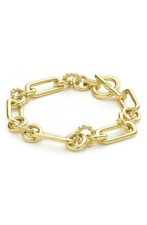 LAGOS Signature Caviar Fluted Link Toggle Bracelet in Gold at Nordstrom, Size 7