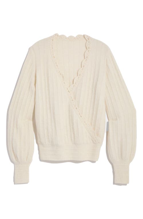 Shop Vineyard Vines Wrap Front Sweater In Marshmallow