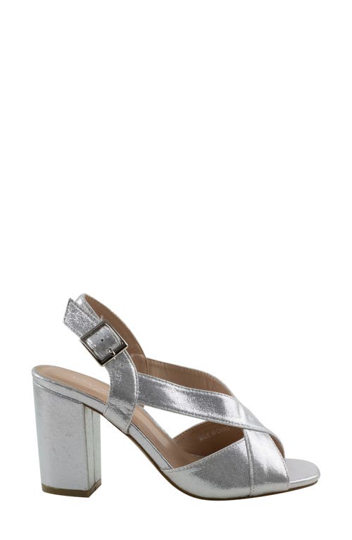 Hibiscus Slingback Sandal in Silver
